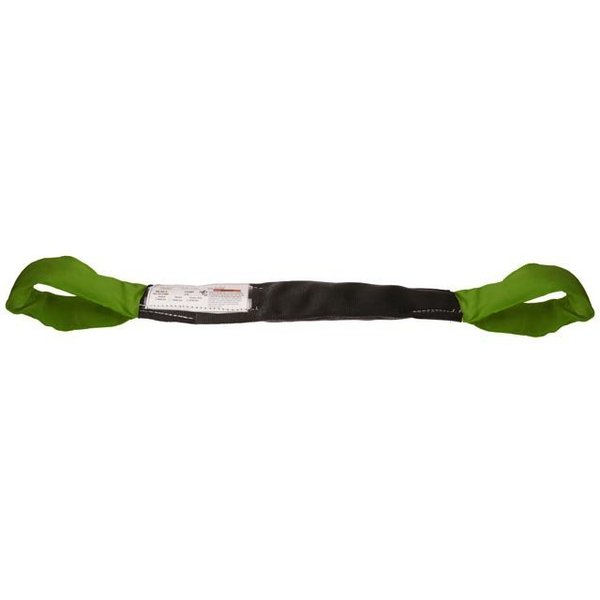 Us Cargo Control Polyester Round Eye & Eye Lifting Sling - 12' (Green) PRS2EE-12